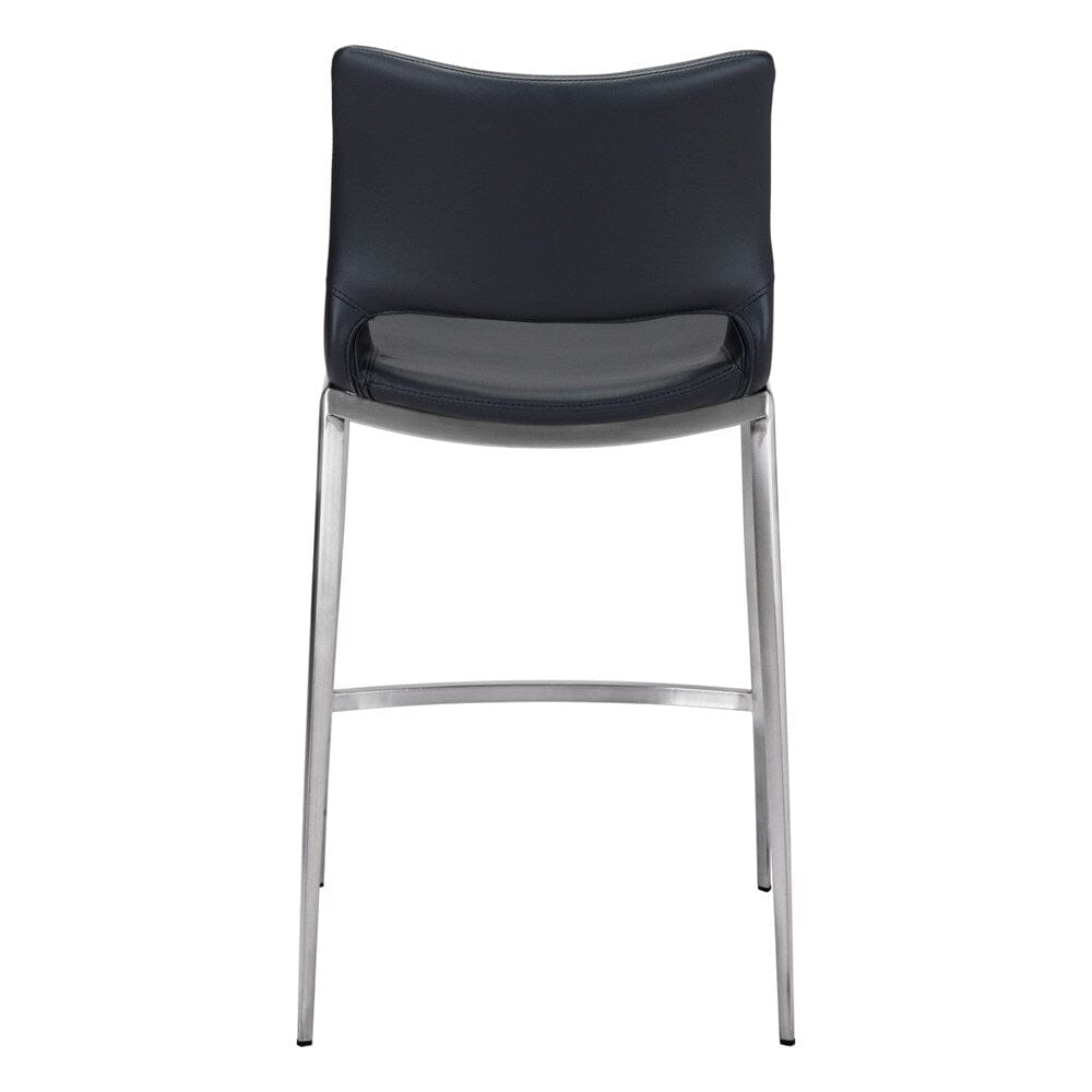 Zuo Modern - Ace Counter Stool (Set of 2) Black & Silver - 101391 veiw 4