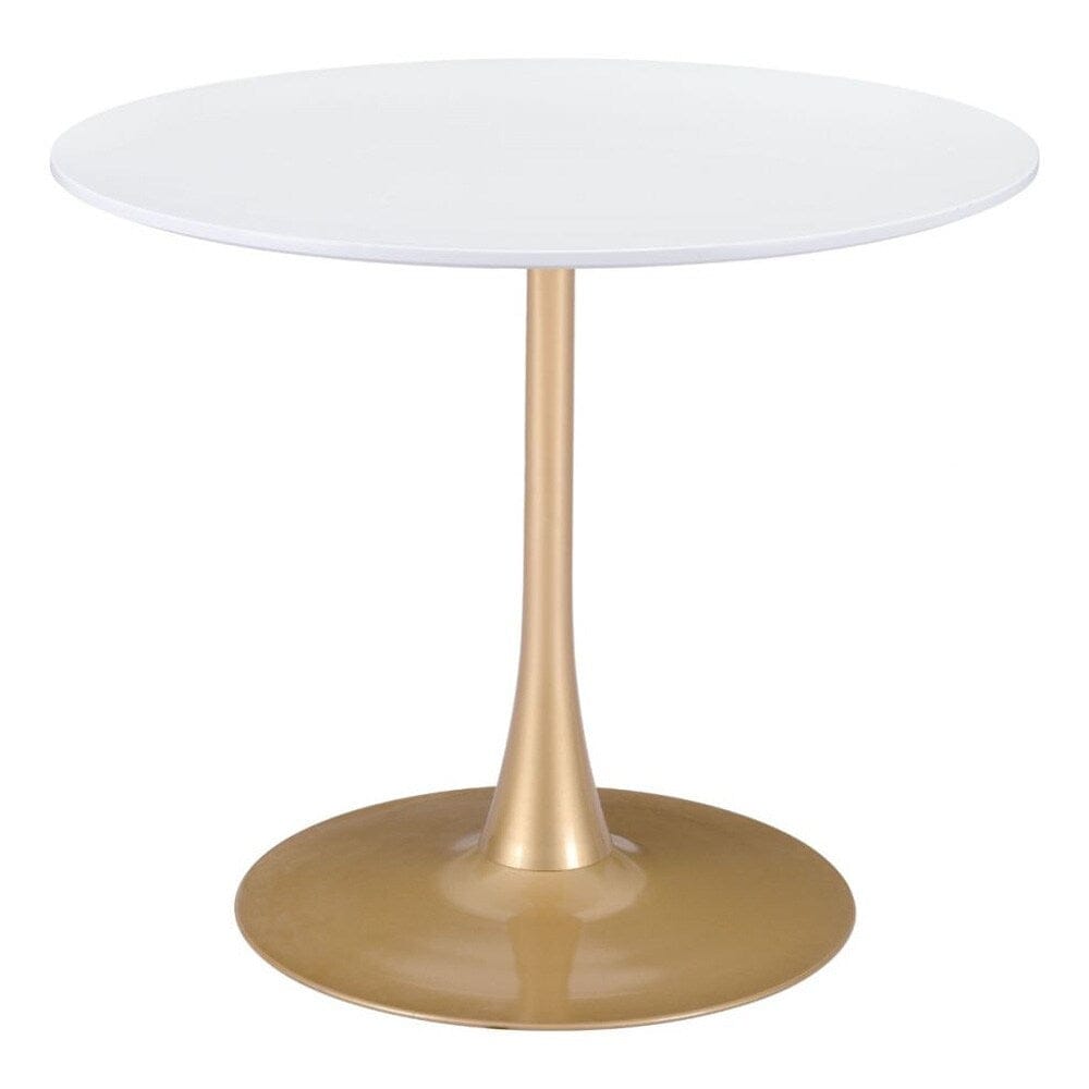 Zuo Modern - Opus Dining Table White & Gold - 101568 veiw 1