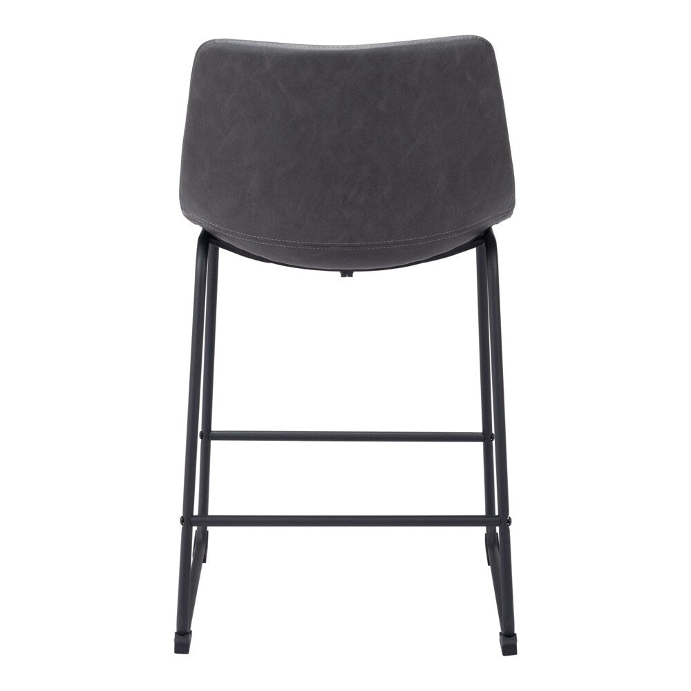 Zuo Modern - Smart Counter Stool (Set of 2) Charcoal - 109324 veiw 4