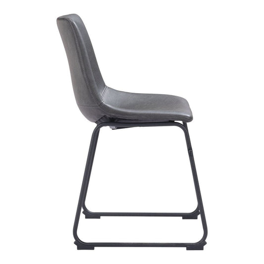 Zuo Modern - Smart Dining Chair (Set of 2) Charcoal - 101995 veiw 2