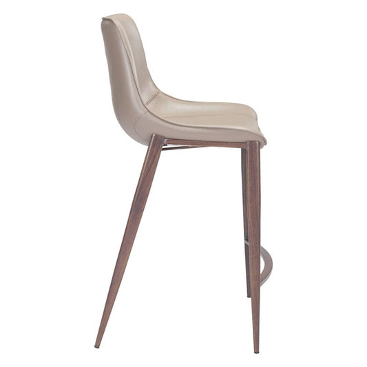 Zuo Modern - Magnus Counter Stool (Set of 2) Brown & Walnut - 101410 veiw 2