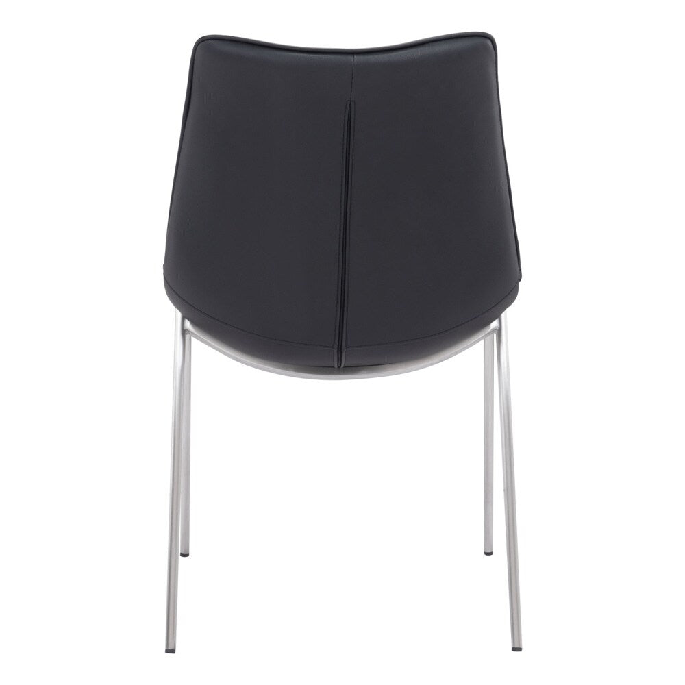 Zuo Modern - Magnus Dining Chair (Set of 2) Black & Silver - 101271 veiw 4