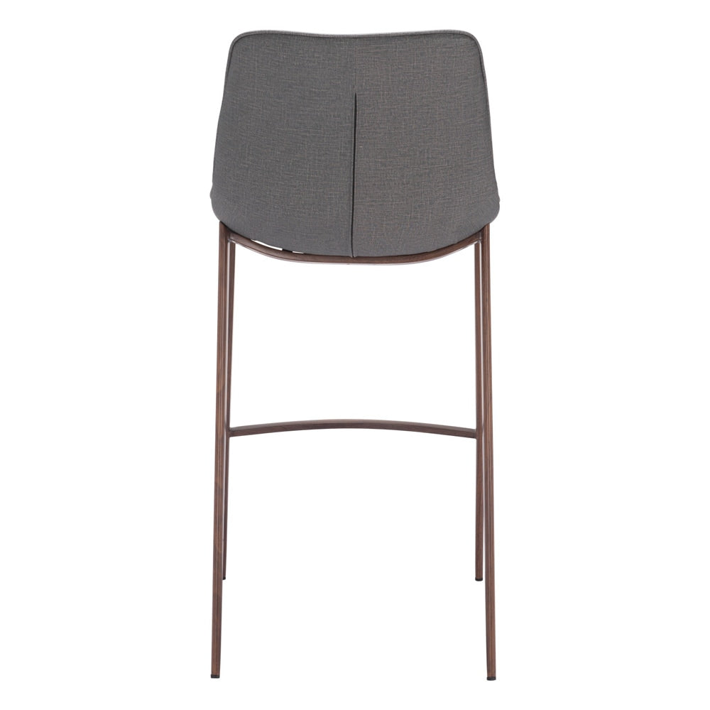 Zuo Modern - Magnus Barstool (Set of 2) Slate Gray & Walnut - 109938 veiw 4
