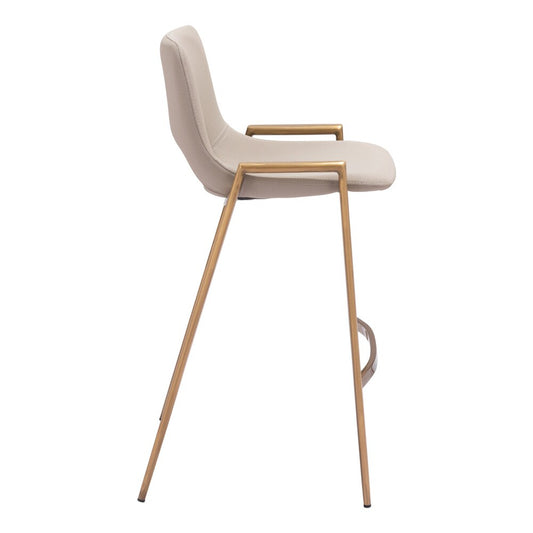 Zuo Modern - Desi Counter Stool (Set of 2) Beige & Gold - 109733 veiw 2