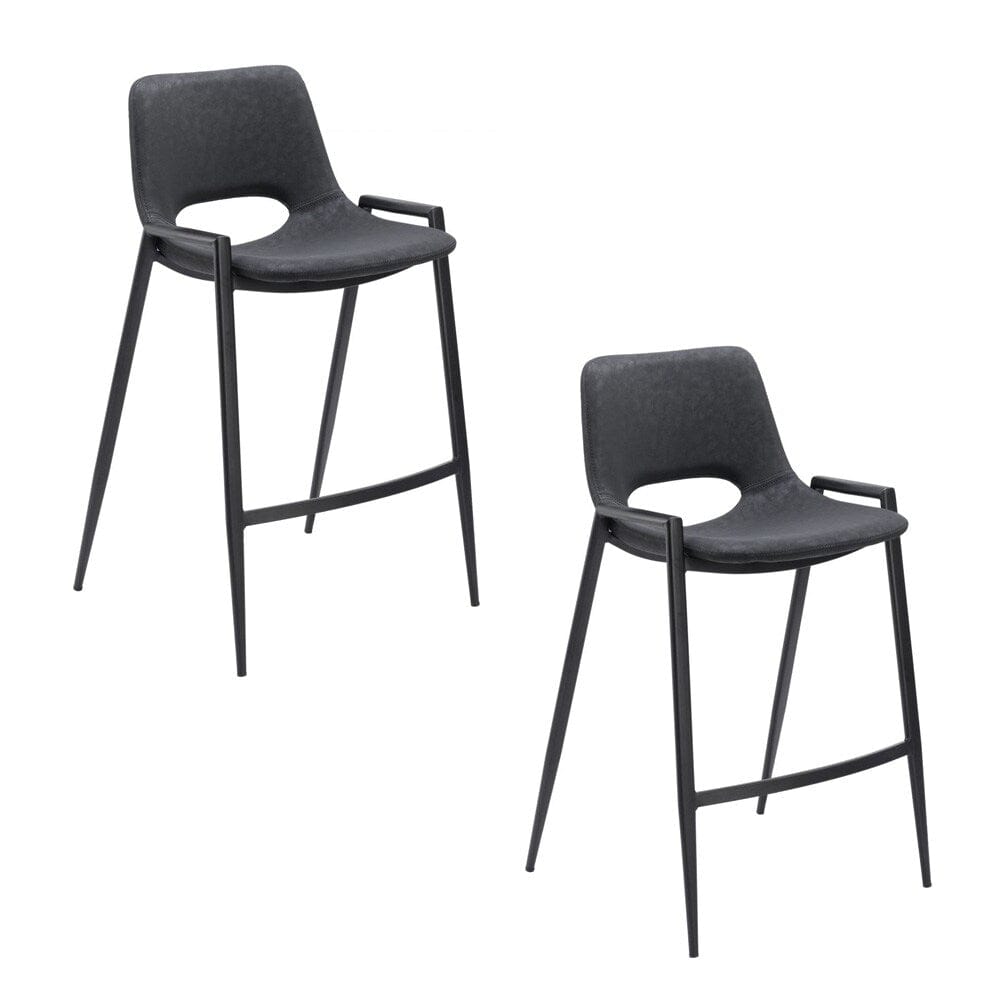 Zuo Modern - Desi Counter Stool (Set of 2) Black - 109537 veiw 1