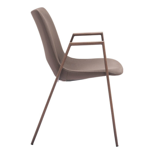 Zuo Modern - Desi Dining Chair (Set of 2) Brown & Walnut - 109730 veiw 2
