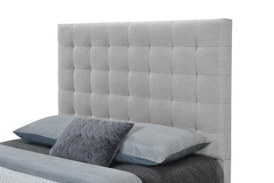 Fashion Bed Group - Vera Full Upholstered Platform Bed & Elise Full / Queen Headboard - Gray veiw 2