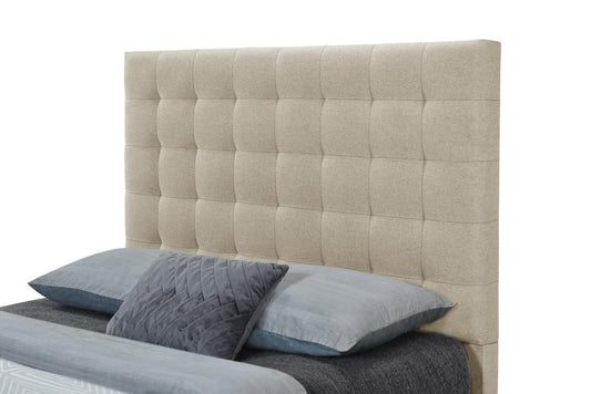 Fashion Bed Group - Vera Queen Upholstered Platform Bed & Elise Full / Queen Headboard - Beige veiw 2