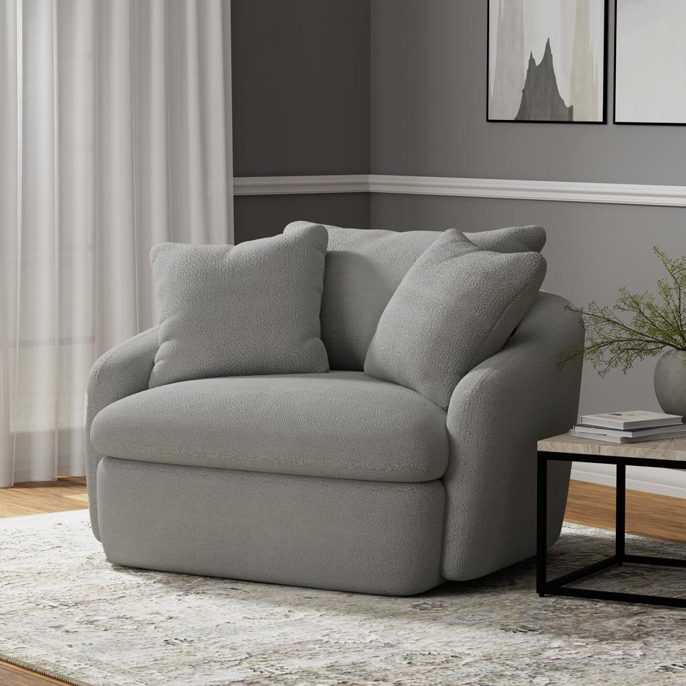 Parker Living - Boomer - Dove Grey Large Swivel Chair with 2 Toss Pillows (Set of 2) - SBMR#912S-2-DMDV veiw 8