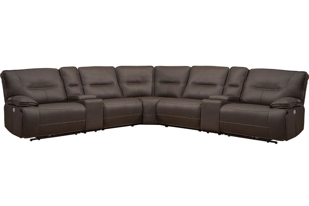 Parker Living - Spartacus - Chocolate 7 Piece Modular Power Reclining Sectional with Power Adjustable Headrests - MSPA-PACKT7(H)-CHO veiw 1