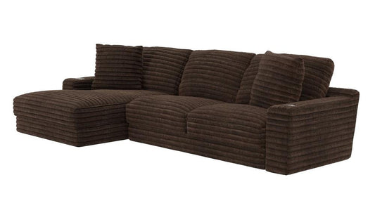 Jackson Furniture - Comfrey 2-Piece Sectional with LSF Chaise in Chocolate - 3045-75/1998-09_3045-73/1998-09_ veiw 2