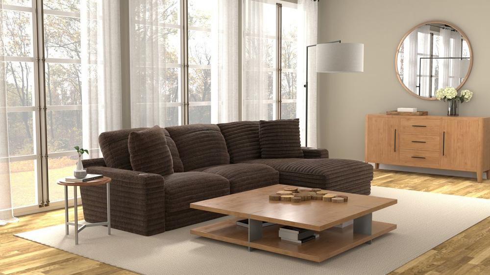Jackson Furniture - Comfrey 2-Piece Sectional with RSF Chaise in Chocolate - 3045-76/1998-09_3045-63/1998-09_ veiw 10