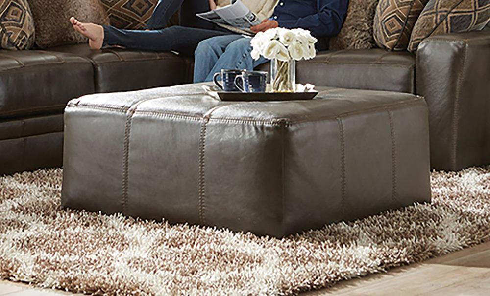Jackson Furniture - Denali Top Grain Leather Cocktail Ottoman 40" in Steel - 4378-12/1283-28/3083-28 veiw 4