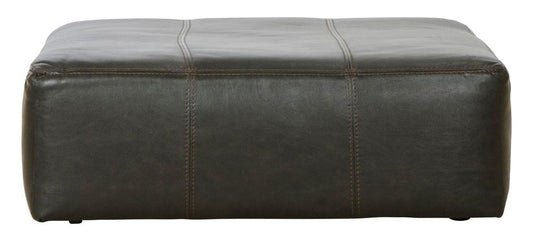 Jackson Furniture - Denali Top Grain Leather Cocktail Ottoman in Steel - 4378-28/1283-28/3083-28 veiw 2