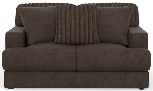 Jackson Furniture - Eagan Loveseat in Chocolate/Chocolate - 2303-02/1847-09/1998-09 veiw 2