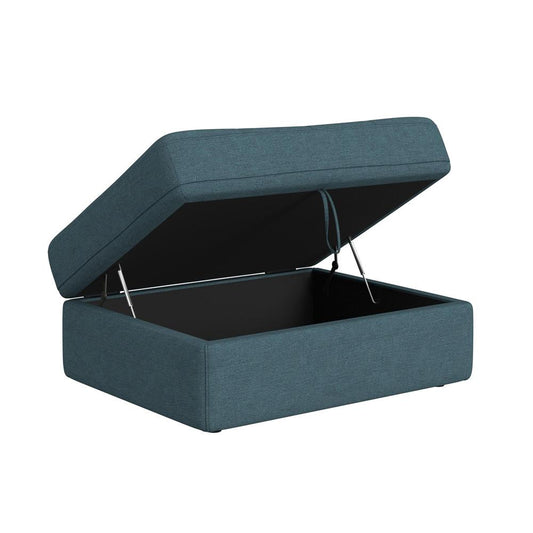 Picket House Furnishings - Harleigh Storage Ottoman in Palmer Plus Teal - U-15020-11407-001 veiw 2