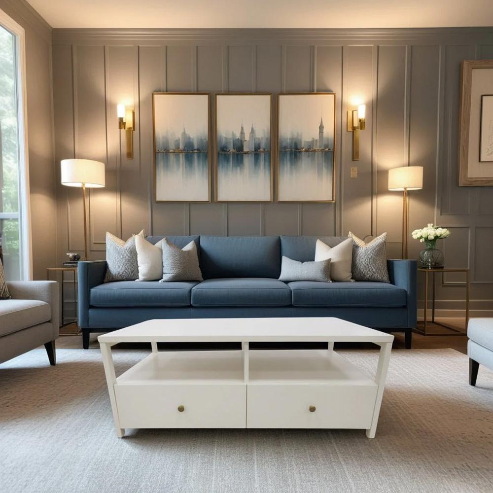 Alpine Furniture - Avery Cocktail Table, Coconut Milk - 2478-61 veiw 9