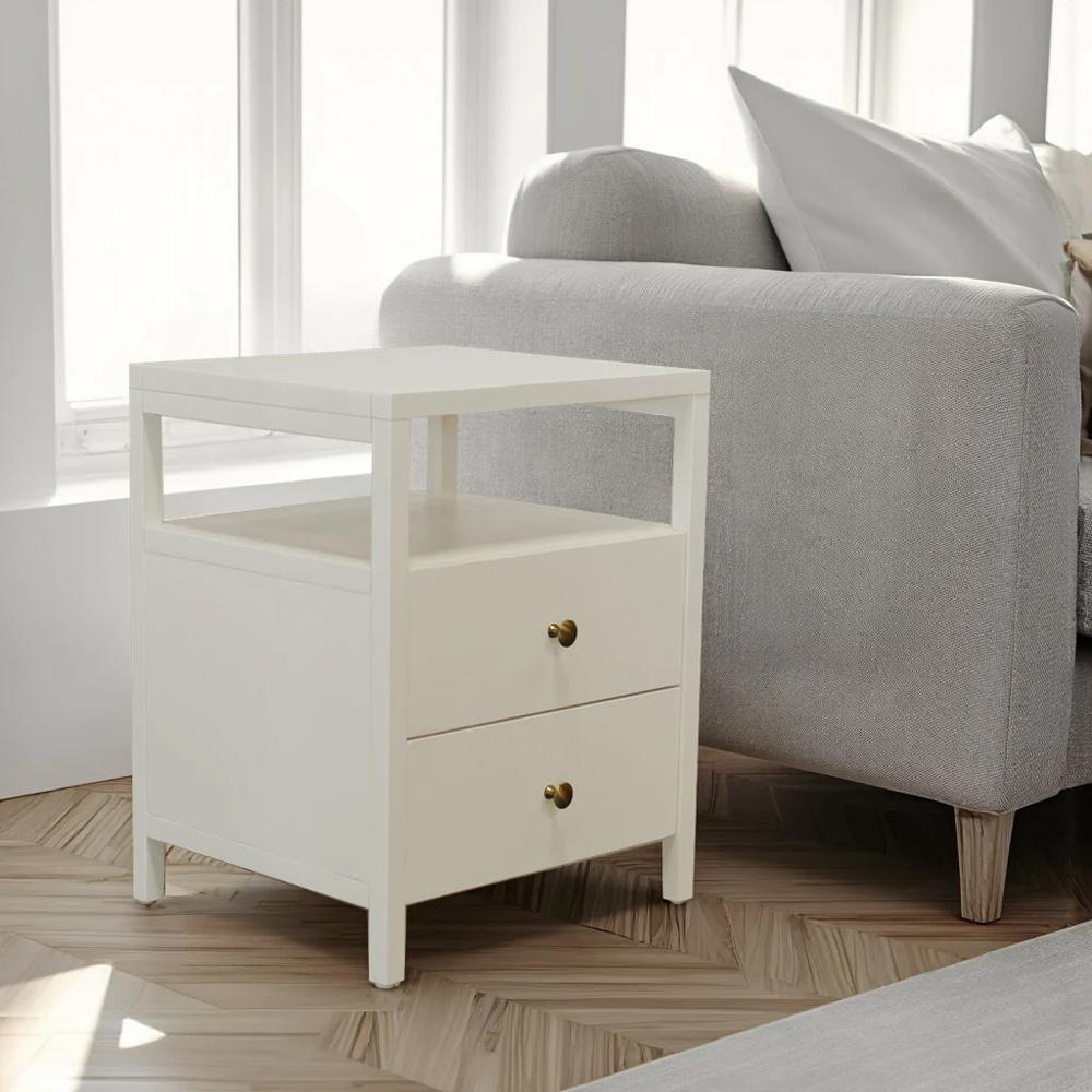 Alpine Furniture - Avery End Table, Coconut Milk - 2478-62 veiw 6