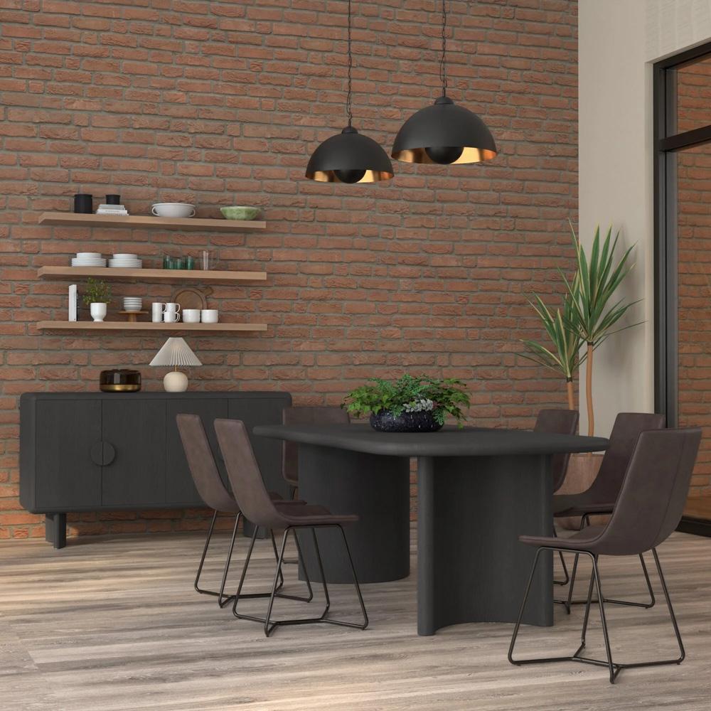 Alpine Furniture - Gabrielle Dining Table, Black - 4225BLK-01 veiw 8