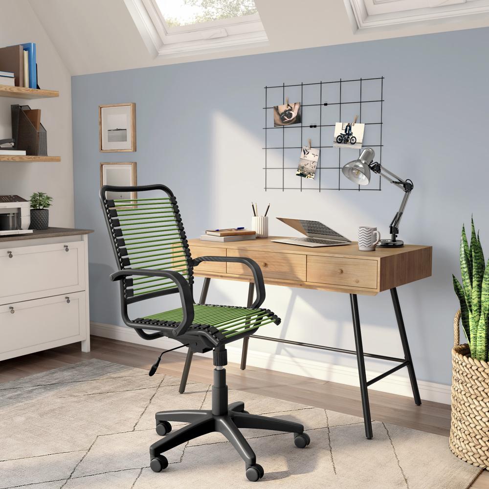 Euro Style - Bradley Bungie Office Chair, Green/Graphite - 02548GRN veiw 5