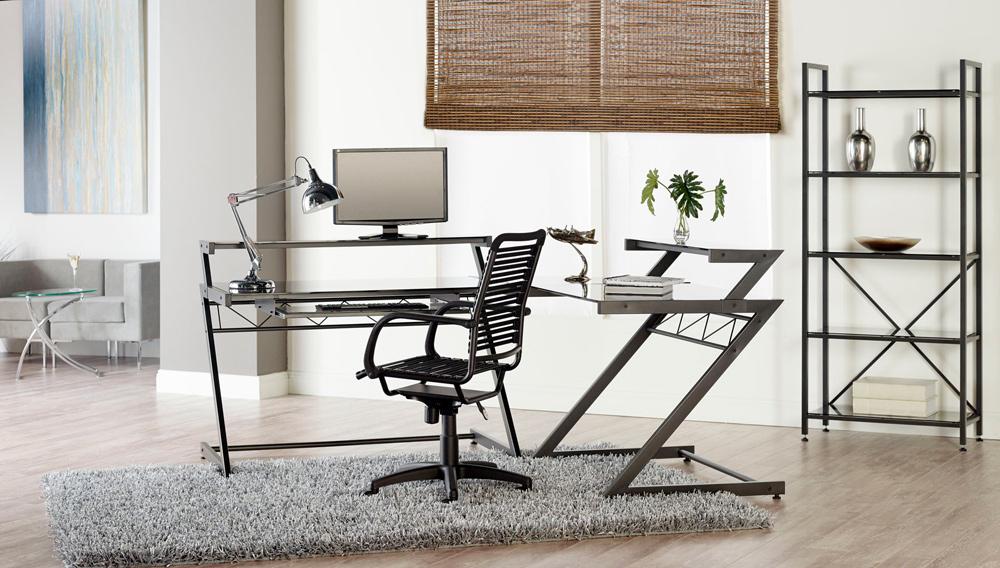Euro Style - Bungie High Back Office Chair, Black/Graphite - 02551 veiw 5