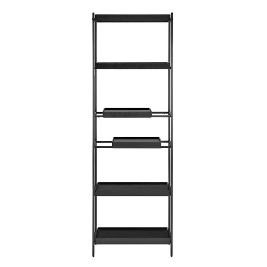 Euro Style - Kumla 26in 6-Tier Shelving Unit, Black - 31132BLK-KIT veiw 2