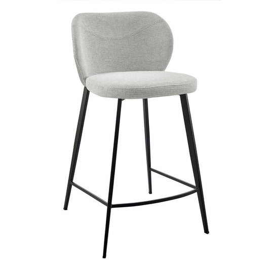 Euro Style - Markus Counter Stool, Light Gray/Black - 17254-LTGRY veiw 2