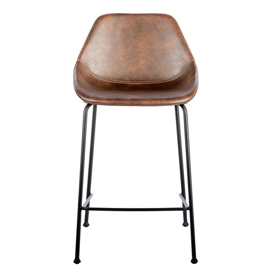 Euro Style - Corinna Counter Stool, Dark Brown/Matte Black - Set of 2 - 30504BRN veiw 2