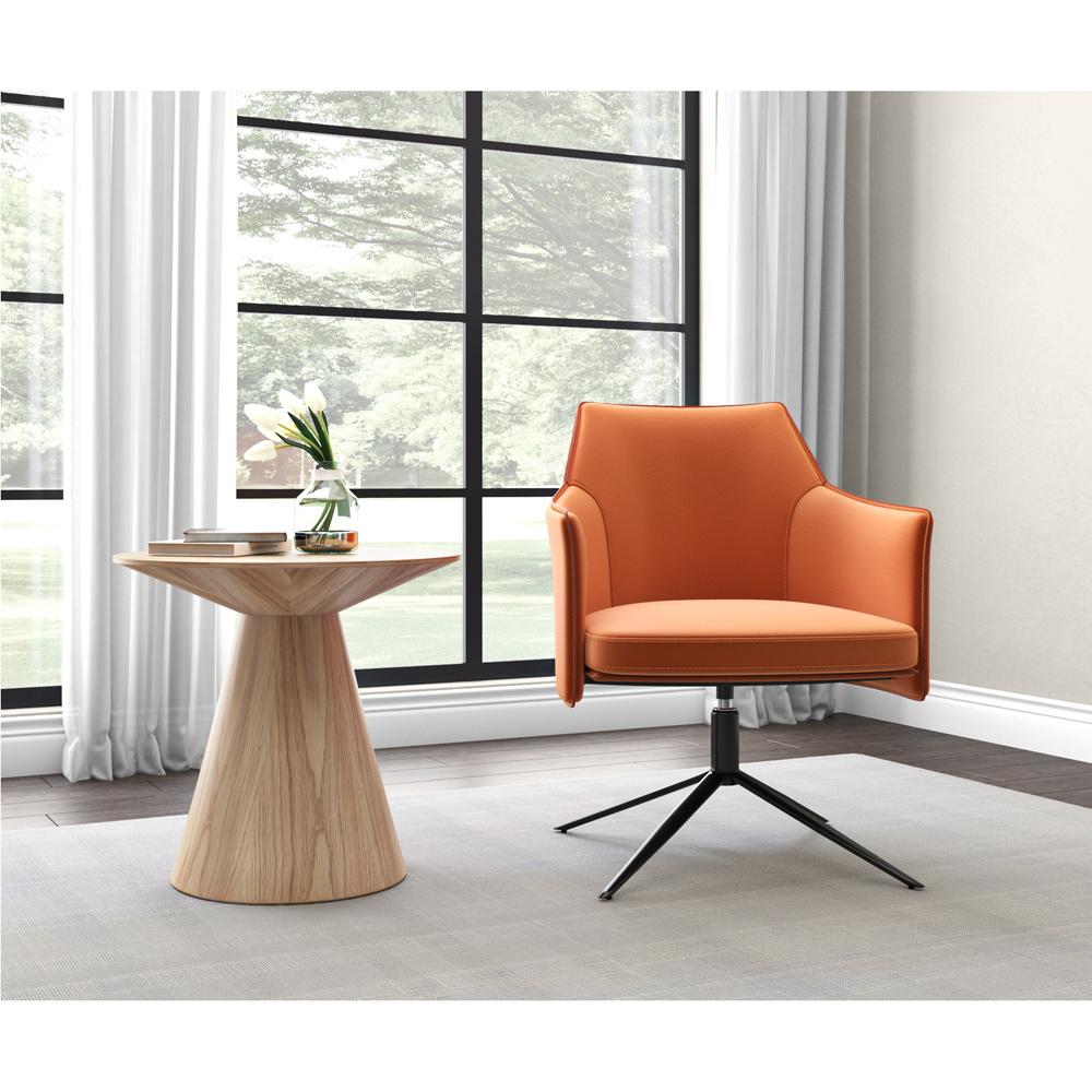 Euro Style - Wesley 24inW Round Side Table, Oak - 38886OAK-KIT veiw 4