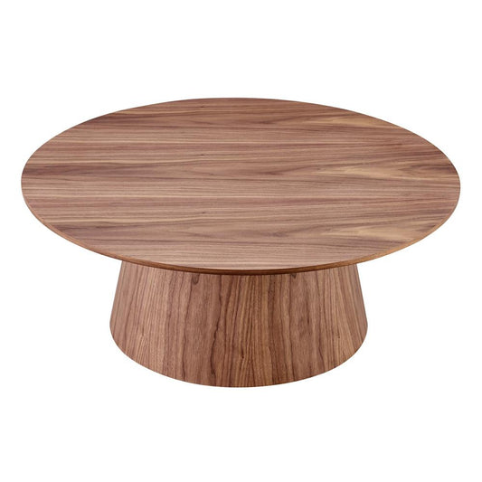 Euro Style - Wesley 36inW Round Coffee Table, Walnut - 39013WAL-KIT veiw 2