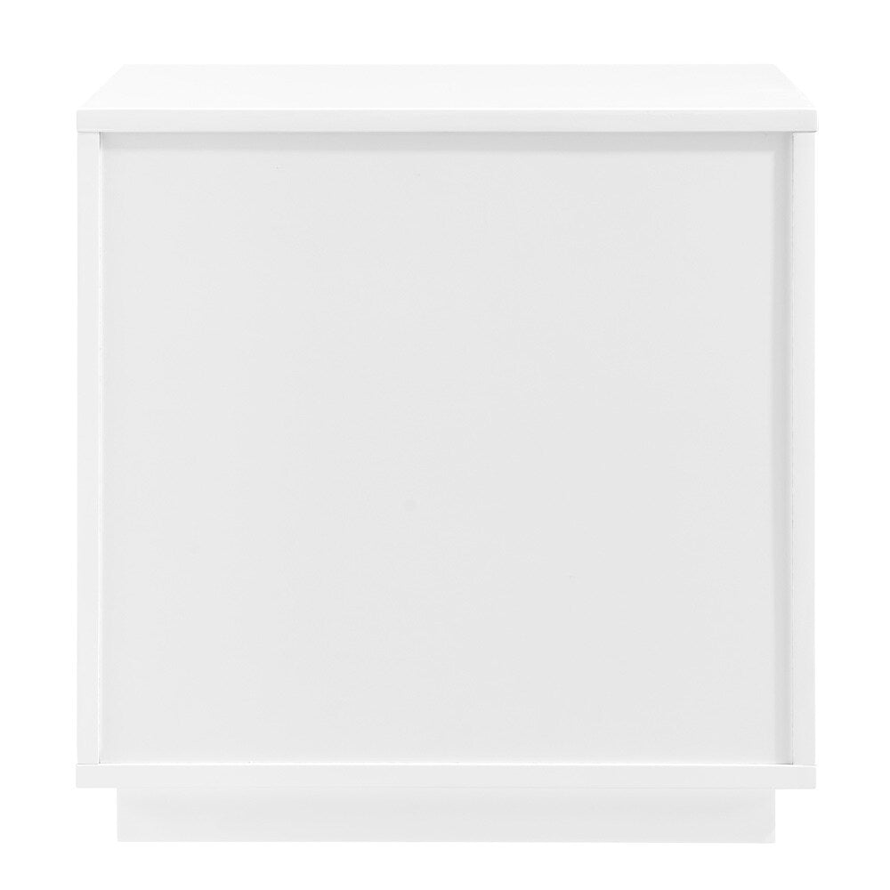 Euro Style - Tresero 23inW 2-Drawer Side Table, High Gloss White - 90655-WHT veiw 6