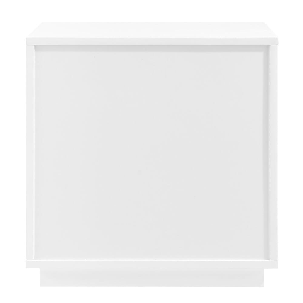 Euro Style - Tresero 23inW 2-Drawer Side Table, High Gloss White - 90655-WHT veiw 6