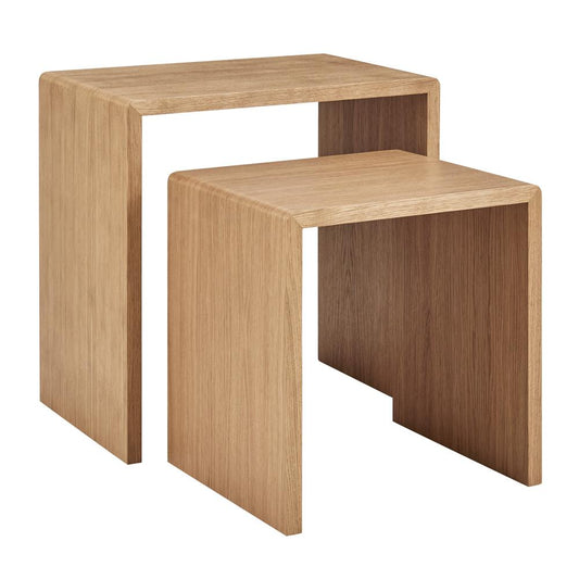 Euro Style - Nova 2pc Nesting Side Tables, Oak - 90974-OAK veiw 2