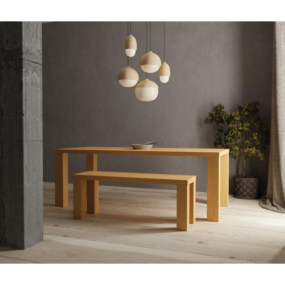 Euro Style - Abby 57inW Bench, Oak - 19723OAK-KIT veiw 6