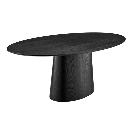 Euro Style - Deodat 79inW Oval Dining Table, Matte Black - 38632BLK-KIT veiw 2