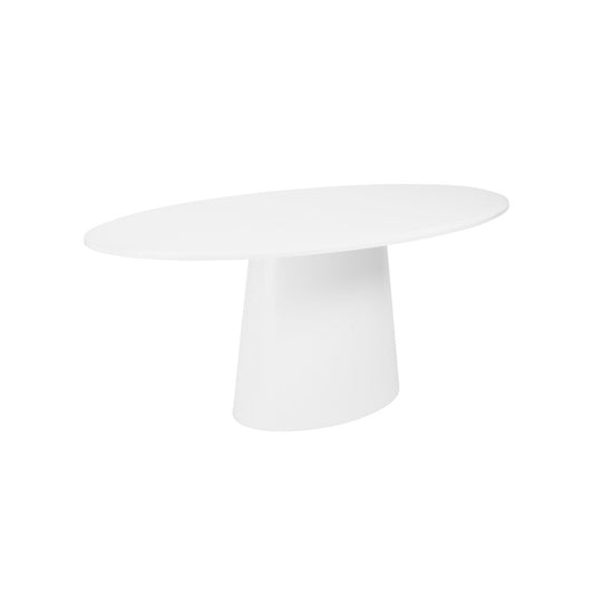 Euro Style - Deodat 79inW Oval Dining Table, Matte White - 38632MTWHT-KIT veiw 2