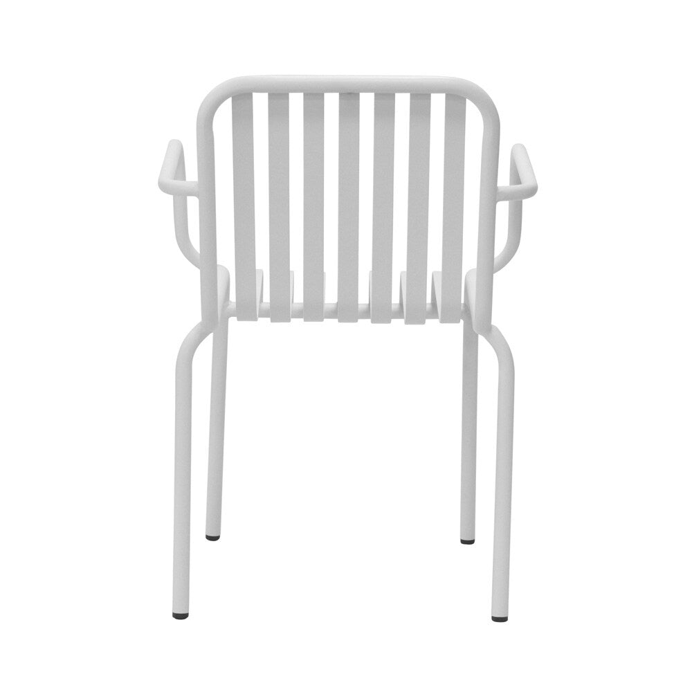 Euro Style - Enid Stackable Outdoor Armchairs, White - Set of 2 - 90740-WHT veiw 6