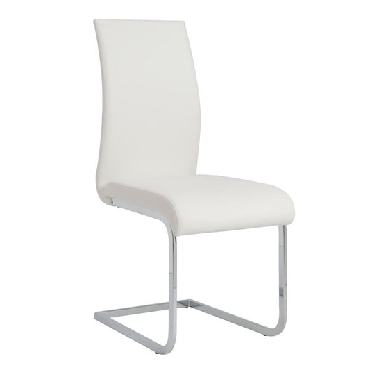 Euro Style - Epifania Dining Chairs, White/Chrome - Set of 4 - 05093WHT veiw 2