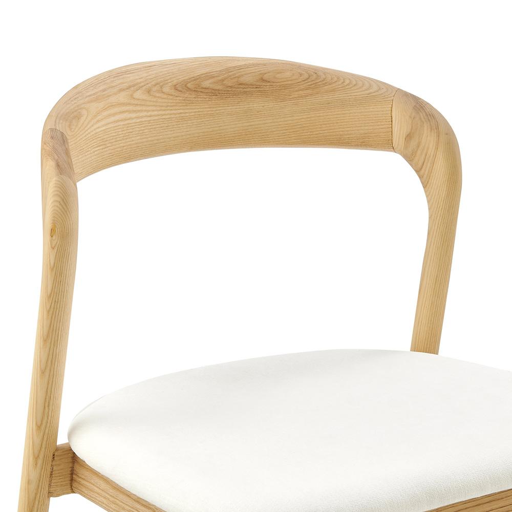 Euro Style - Estelle Fabric Side Chair, White/Natural Ash - 91020-WHT veiw 6