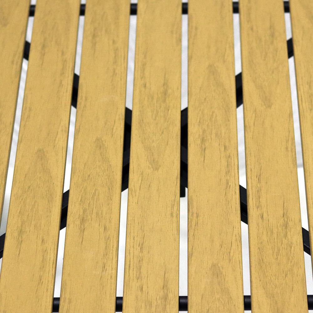 Euro Style - Kalmar Outdoor Folding Table, Natural/Black - 90794-NAT veiw 5
