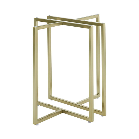 Euro Style - Legend 36inW Round Dining Table, Glass/Matte Brushed Gold - 81136MBG-KIT veiw 2