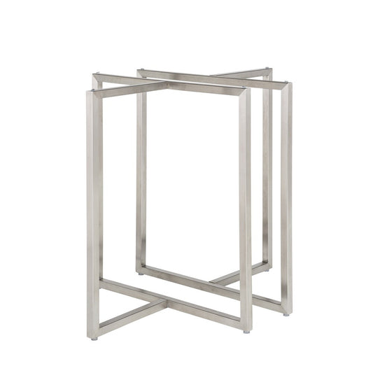 Euro Style - Legend 36inW Round Dining Table, Glass/Brushed Stainless Steel - 81136SS-KIT veiw 2