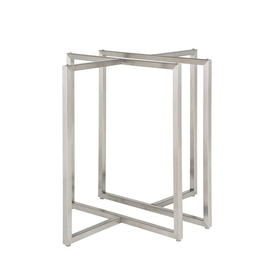 Euro Style - Legend 36inW Round Dining Table, Glass/Brushed Stainless Steel - 81136SS-KIT veiw 2