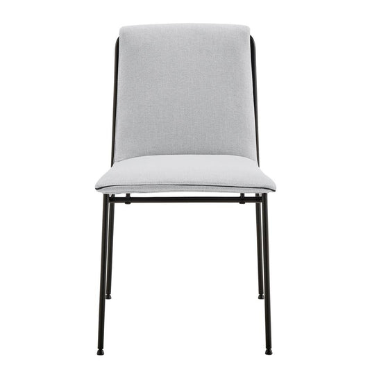 Euro Style - Ludvig Fabric Side Chairs, Gray/Black - Set of 2 - 80078LTGRY veiw 2