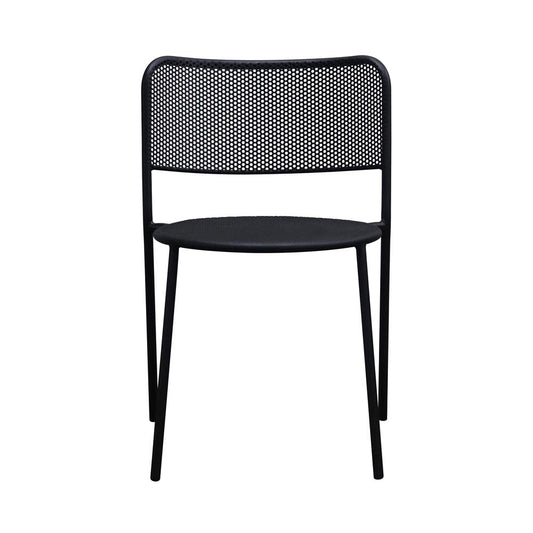 Euro Style - Nansen Stackable Outdoor Side Chairs, Black - Set of 2 - 90770-BLK veiw 2