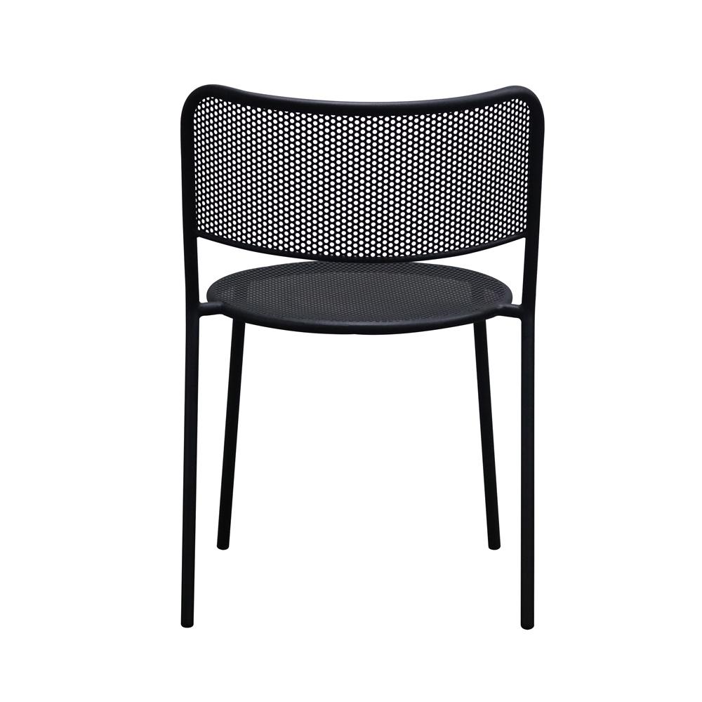 Euro Style - Nansen Stackable Outdoor Side Chairs, Black - Set of 2 - 90770-BLK veiw 6