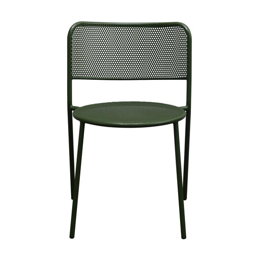 Euro Style - Nansen Stackable Outdoor Side Chairs, Dark Green - Set of 2 - 90770-DKGRN veiw 2