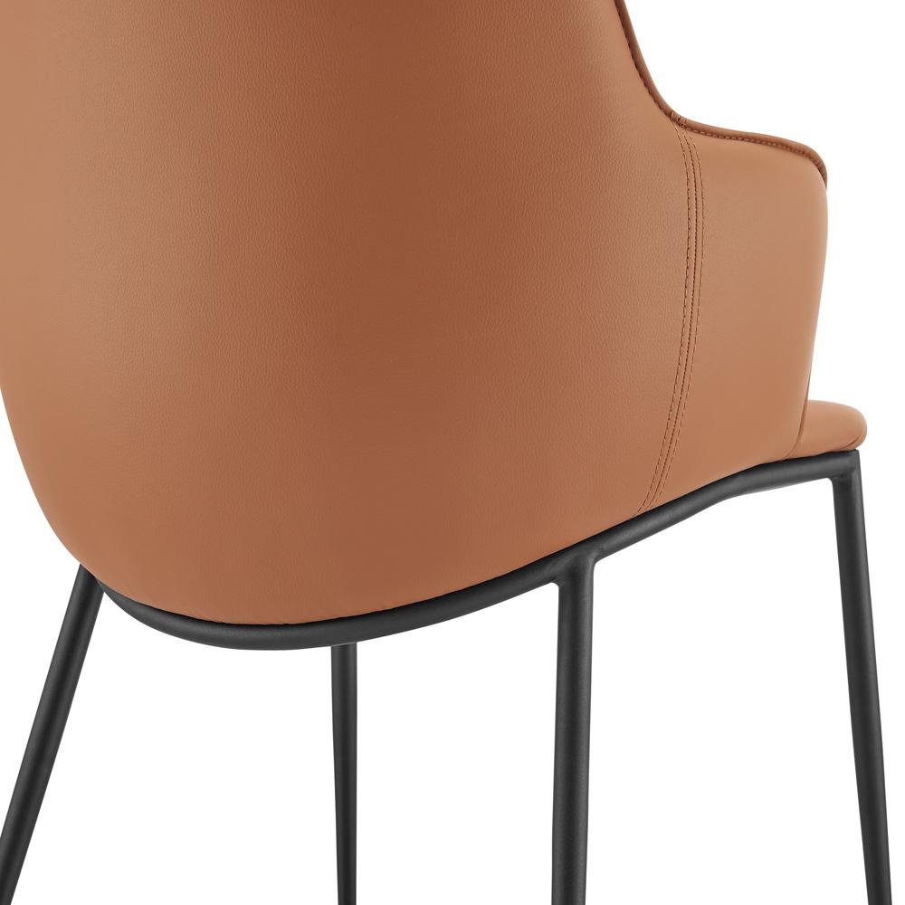 Euro Style - Ronja Leatherette Armchair, Dark Caramel/Black - 30980-COG veiw 6