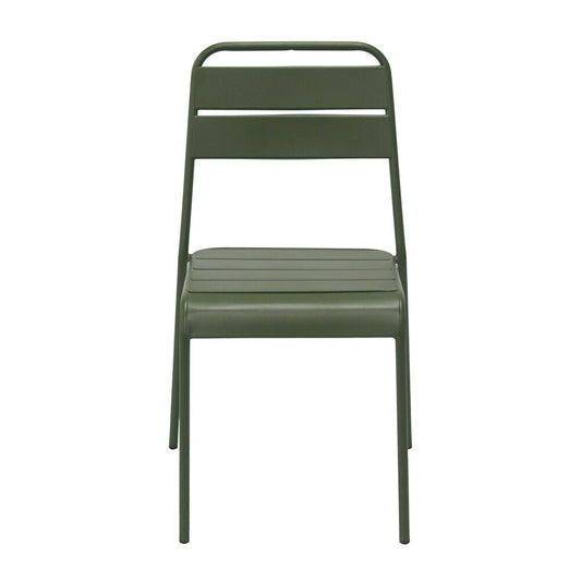 Euro Style - Rosco Stackable Outdoor Side Chairs, Dark Green - Set of 2 - 90867-DKGRN veiw 2