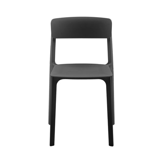Euro Style - Tibo Stackable Outdoor Side Chairs, Black - Set of 2 - 80074-BLK veiw 2